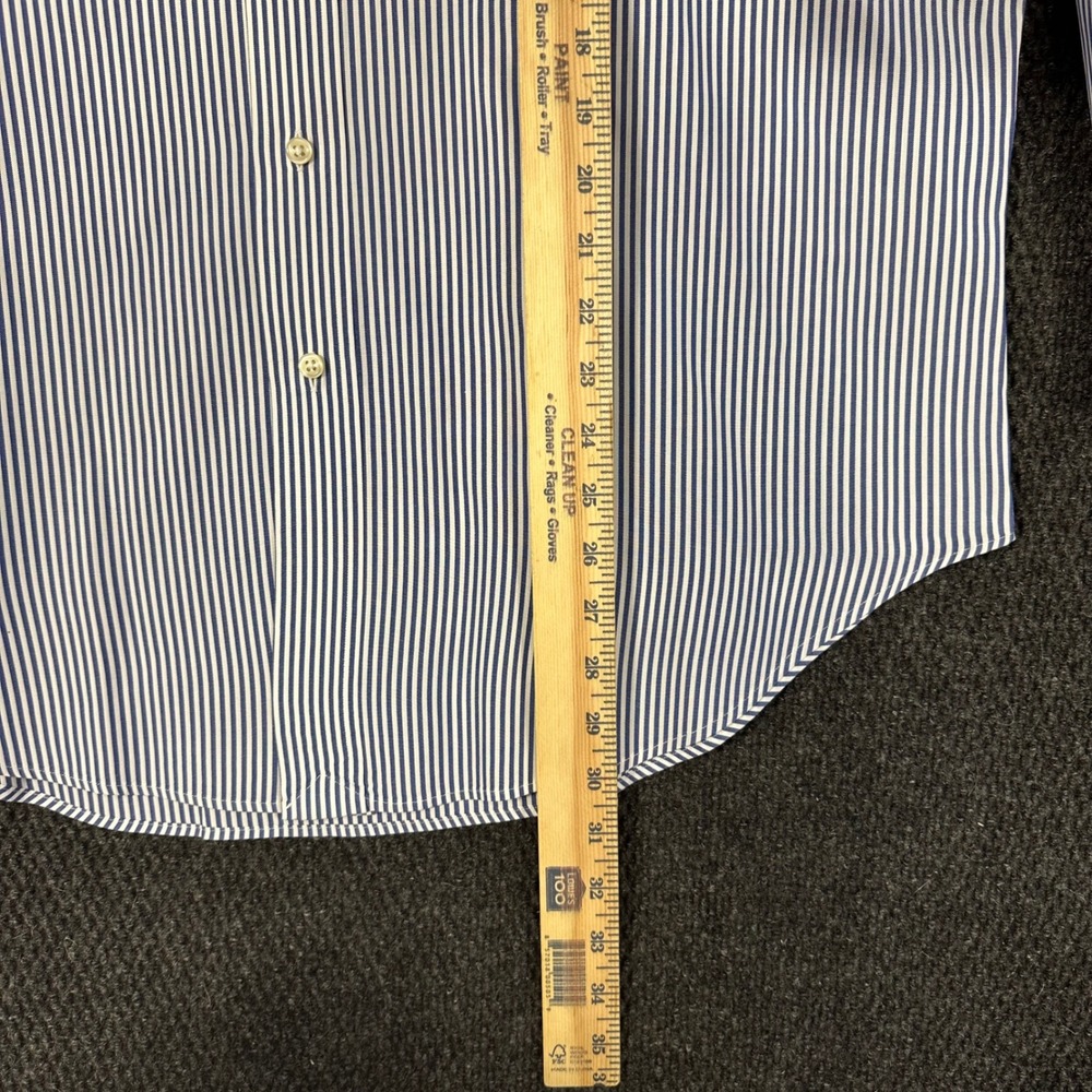 Polo Ralph Lauren Oxford Dress Shirt Men 16.5 32/33 Classic Fit Blue Striped - Picture 8 of 13